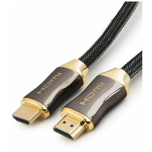 Кабель HDMI Cablexpert CC-P-HDMI03-3M, серия Platinum, 3 м, v2.0, M/M, позолоченные разъемы, титановый металлический корпус, нейлоновая оплетка