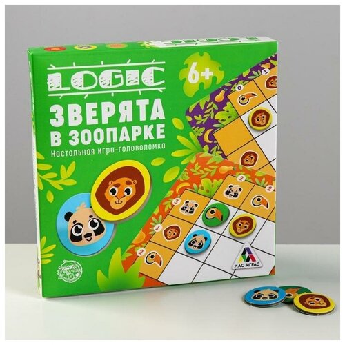 фото Настольная игра-головоломка «зверята в зоопарке» лас играс