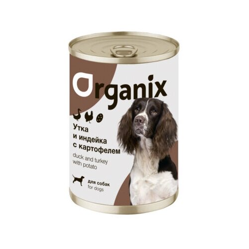 Organix консервы Консервы для собак Утка индейка картофель 22ел16 0,4 кг 42929 (13 шт)
