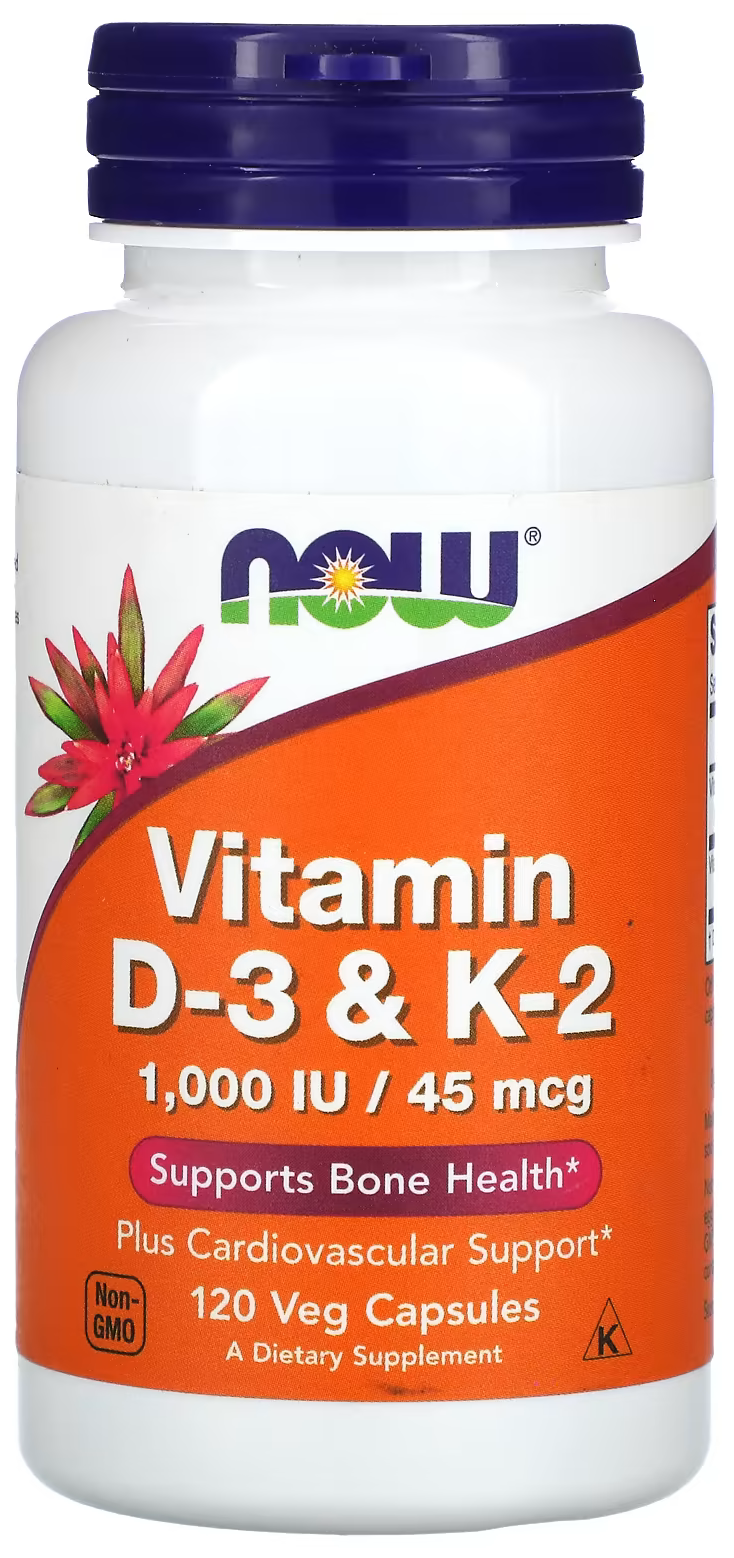 Капсулы NOW Vitamin D-3 & K-2