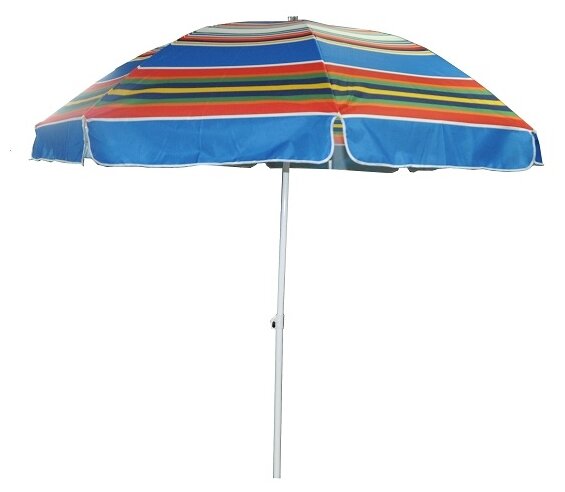Зонт WRU053, Цвет обивки: цветная полоска, Цвет корпуса: белый