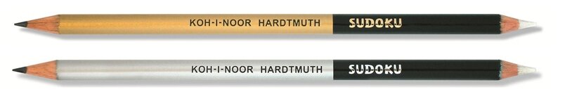 Карандаш чернографитный KIN SUDOKU 1350/2B золот/сереб в асс 1350036001TD