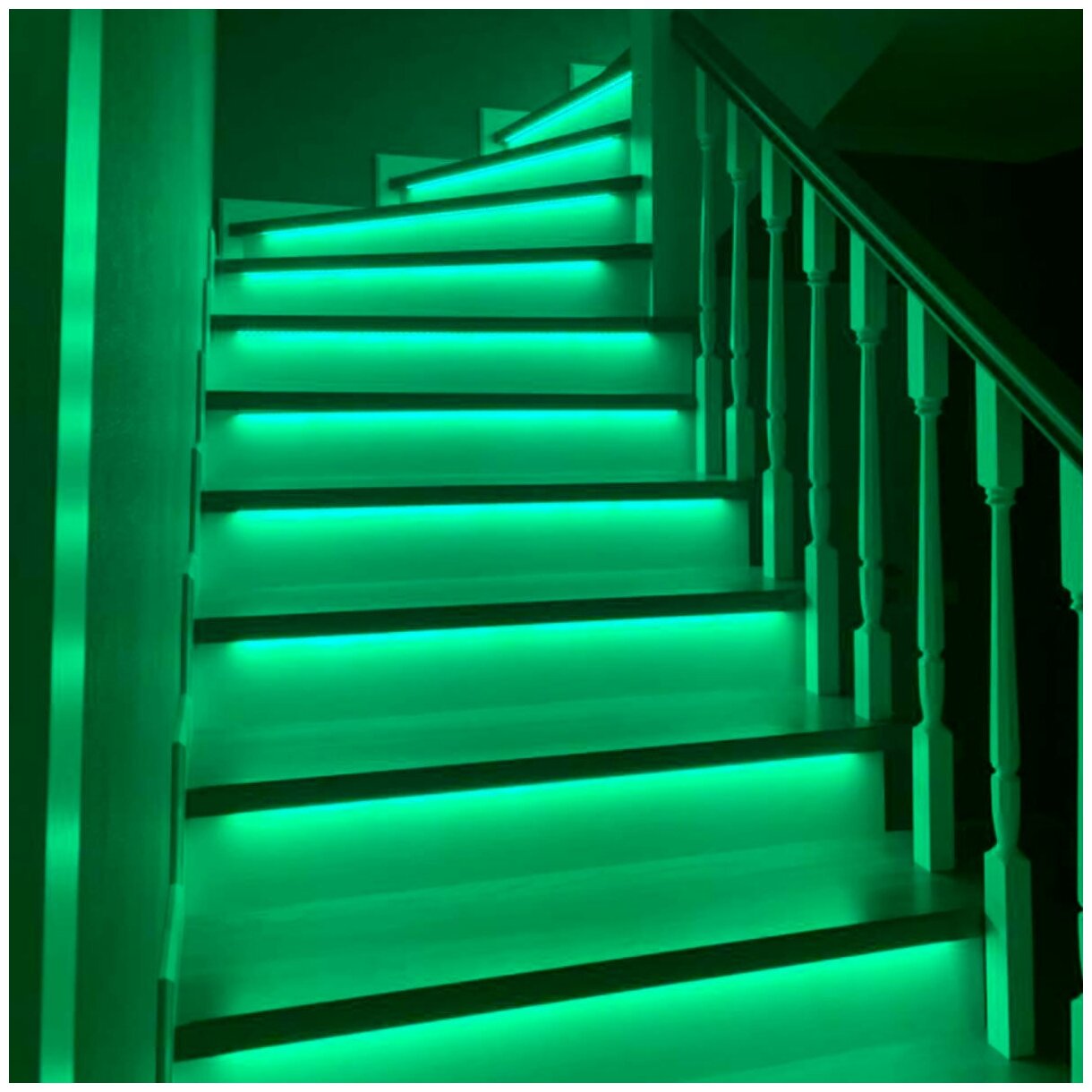 Умная подсветка лестницы с накладными датчиками движения, Uzens StairsLight, RGB, комплект, светлое дерево