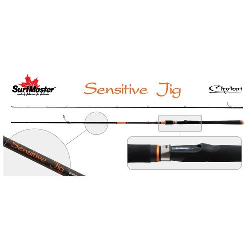 SURFMASTER Спиннинг штекерный угольный 2 колена S Master LC1245 Chokai Series Sensitive Jig 722MHF TX-20 (7-21) 2,18 м спиннинг штекерный угольный 2 колена s master lc1231 chokai series bakuma cast 802hf tx 20 21 56гр 2 44 м