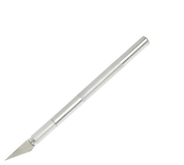 Нож макетный тундра алюминиевая ручка перьевое лезвие (5 доп. лезвий)