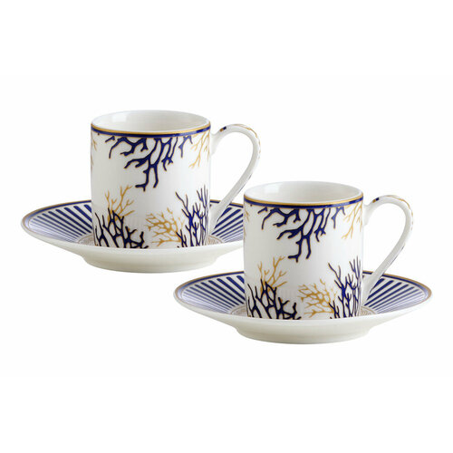 Набор чашек с блюдцами Corallo, 0,08 л, 2 шт