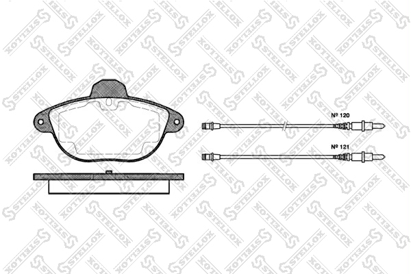 STELLOX 619004BSX 619 004B-SX_колодки дисковые п! с антискрип. пластинами\ Citroen Xantia 2.0T/2.1TD 95-98