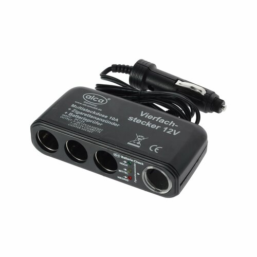 Разветвитель прикуривателя AL-51040 BLACK на 4 гнезда 12V ALCA 180 10900₽