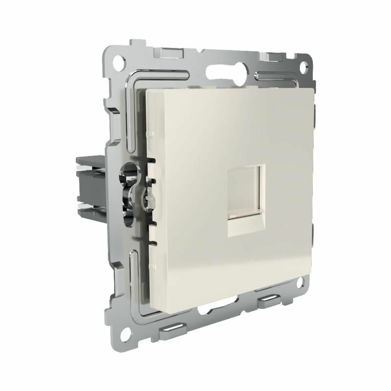 Розетка компьютерная 1-м СП Pixel RJ45 кат.5E механизм беж. TOKOV ELECTRIC TKE-PX-RC1-C02 - фото №3
