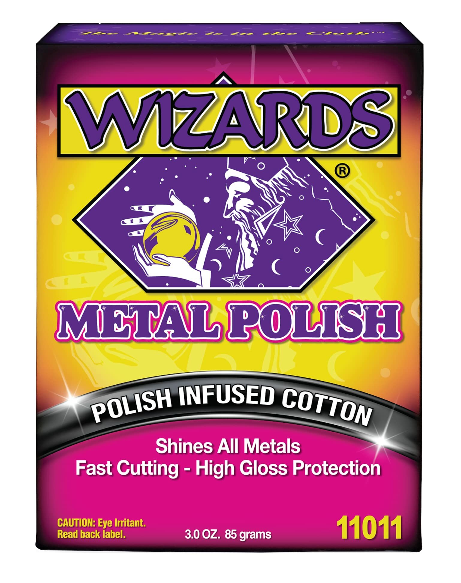 Вата для полировки хрома металлическая - Wizards Metal Polish, 85 гр