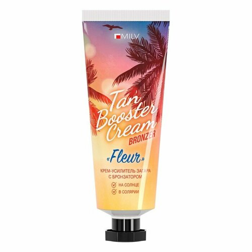 Крем-усилитель загара на солнце с бронзатором MILV белые цветы ваниль имбирь 70 мл 456₽