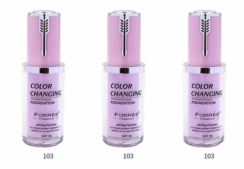 Farres cosmetics Крем тональный 4035 Color Changing тон 103, подстраивающийся, розовый, 3 шт