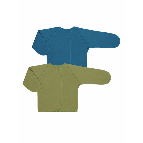 фото Распашонка эскимо, комплект из 2 шт., размер 36-56, синий, зеленый