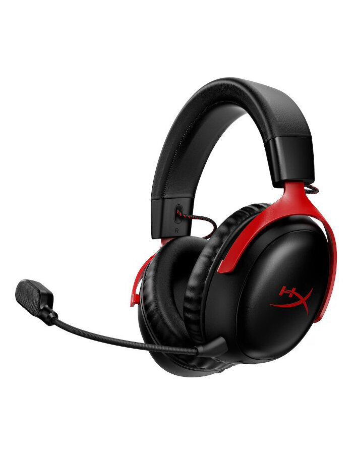 Беспроводная игровая гарнитура HyperX Cloud III черная-красная