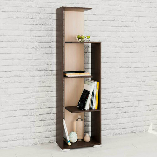 Изображение товара Стеллаж деревянный для игрушек Ромео-6 150,0х45,0х25,0 см, венге/дуб молочный