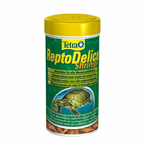 Tetra ReptoMin Delica Shrimps лакомство креветки для водных черепах - 250 мл корм для молодых водных черепах tetra reptomin baby 100 мл