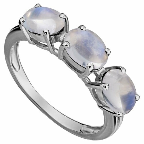 Кольцо Lazurit Online, серебро, 925 проба, лунный камень, размер 18.5