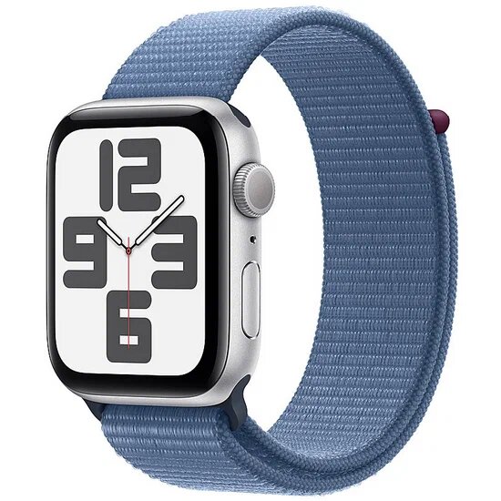 Умные часы Apple Watch Series SE 2023 Gen 2 44 мм Aluminium Case, Silver/Winter Blue Sport Loop