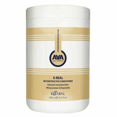 Kaaral кондиционер AAA X-Real Reconstructive с пшеничными протеинами, 1000 мл kaaral x form aaa x pure reconstructive shampoo восстанавливающий шампунь для поврежденных волос с пшеничными протеинами 250 мл