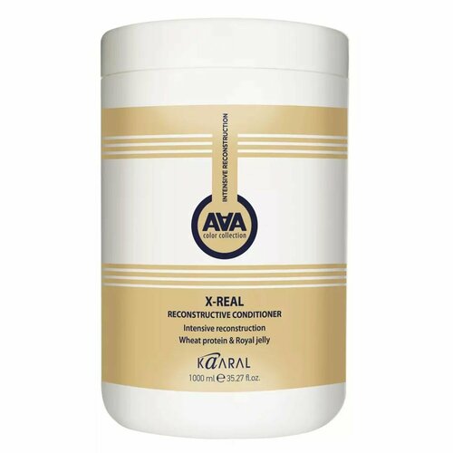 фото Kaaral кондиционер aaa x-real reconstructive с пшеничными протеинами, 1000 мл