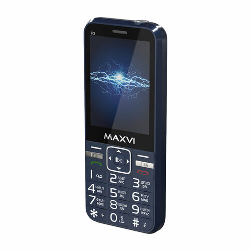 Телефон MAXVI P3, 2 SIM, blue телефон maxvi p21 2 sim black