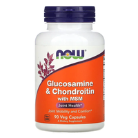 Препарат для укрепления связок и суставов NOW Glucosamine & Chondroitin with MSM, 90 шт.