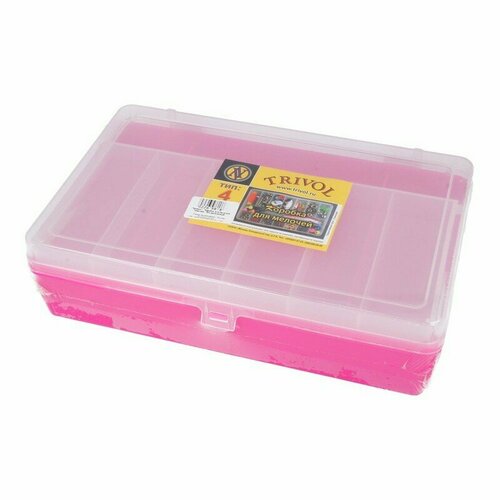 Тривол Коробка для мелочей №4 пластик 23.5 x 15 x 6.5 см малиновый тривол коробка для мелочей пластик 2 салатовый