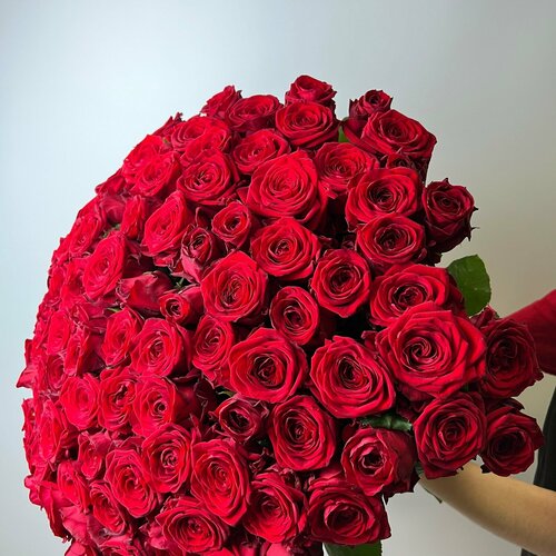 Роза красная Ред Наоми 60 см,101 шт