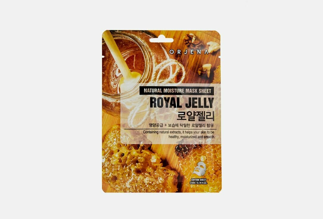 Маска для лица тканевая с маточным молочком ORJENA NATURAL MOISTURE ROYAL JELLY MASK SHEET