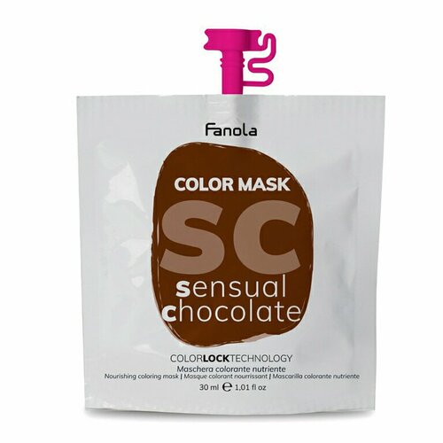 Оттеночная маска для волос шоколадная 30 мл FANOLA Color Mask SENSUAL CHOCOLATE 30 мл fanola оттеночная маска для волос color mask оттенок голубой 30 мл