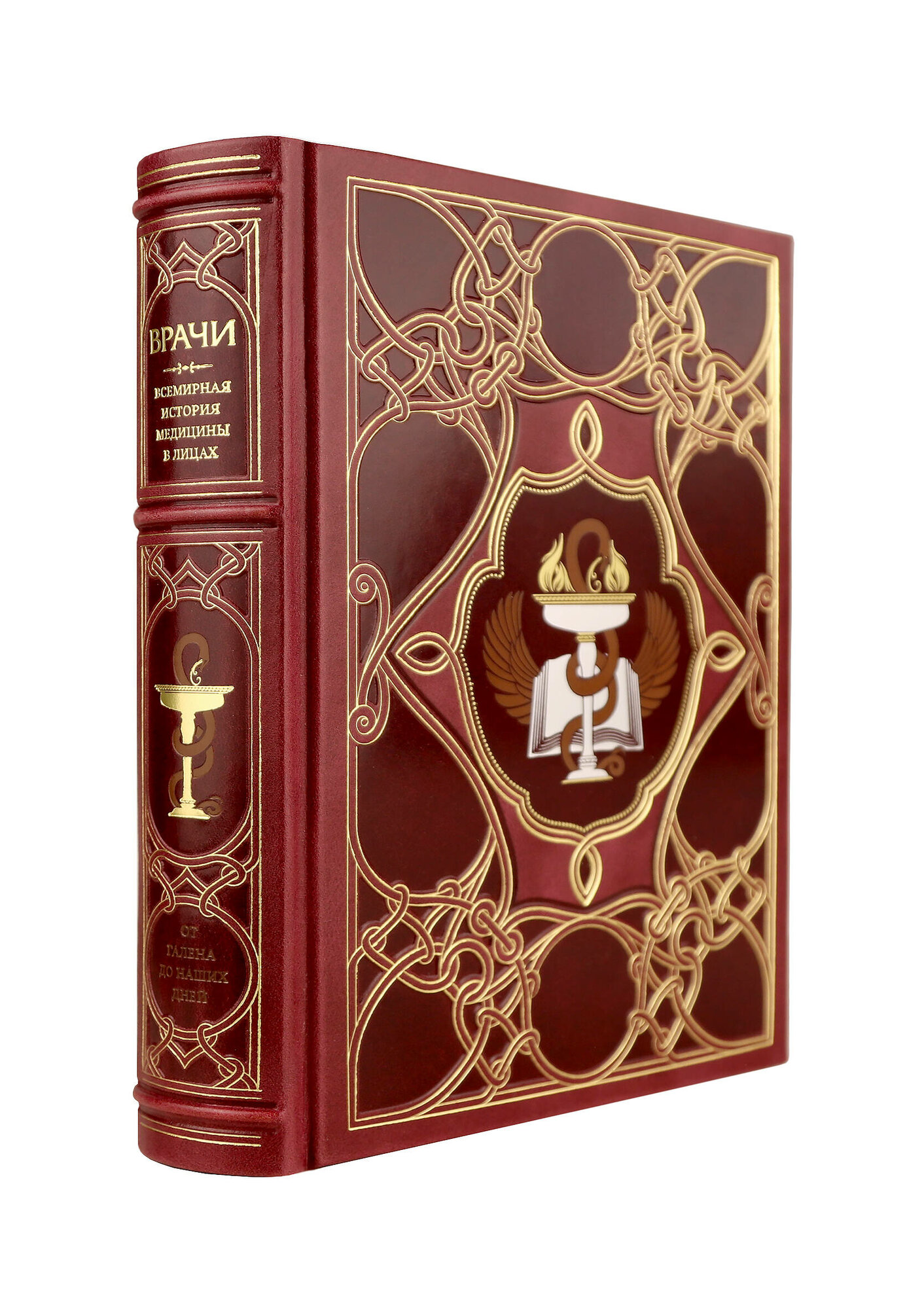 Врачи Всемирная история медицины в лицах Книга в коллекционном кожаном переплете - фото №2