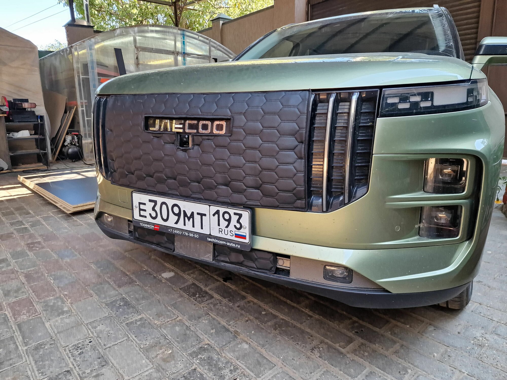 Утеплитель радиатора и бампера для JAECOO J7 С Камерой и радаром Дизайн Соты