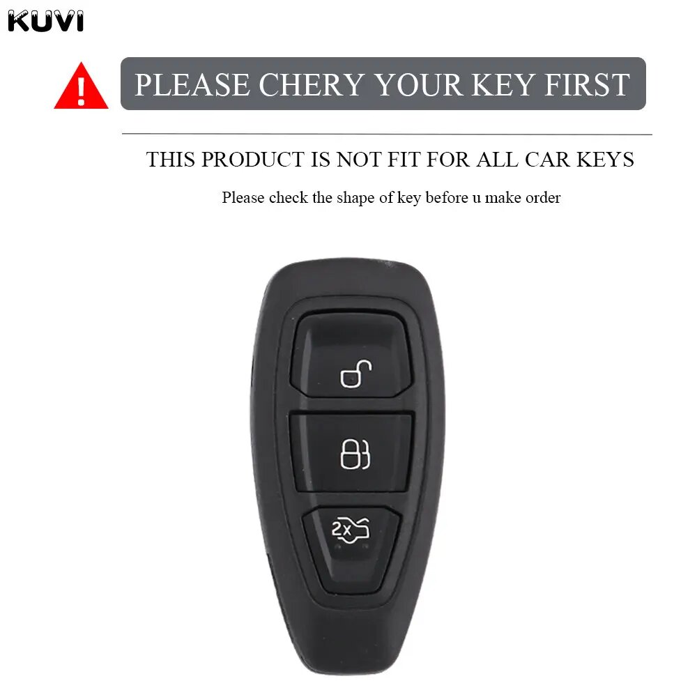 Новый чехол из ТПУ для автомобильного смарт-ключа, чехол для Ford Focus 3 4 ST Mondeo MK3 MK4 Fiesta Fusion Kuga Ecosport, защитный брелок, аксессуары, Grey only case — фото 1