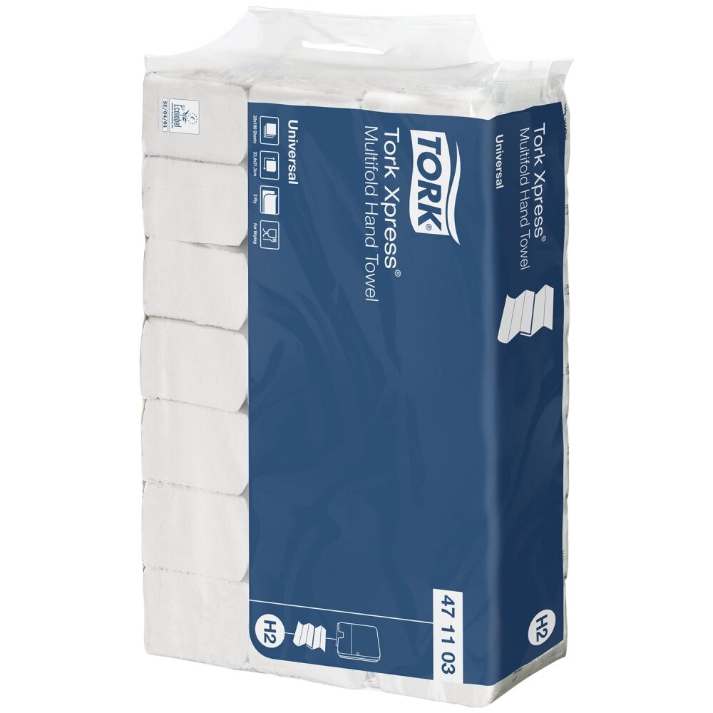 Полотенца TORK Universal 471103 бумажные листовые 2 слоя 190 шт
