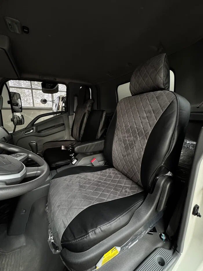 Чехлы на сиденья для JAC N90/ N120, экокожа/алькантара, рестайлинг — фото 1