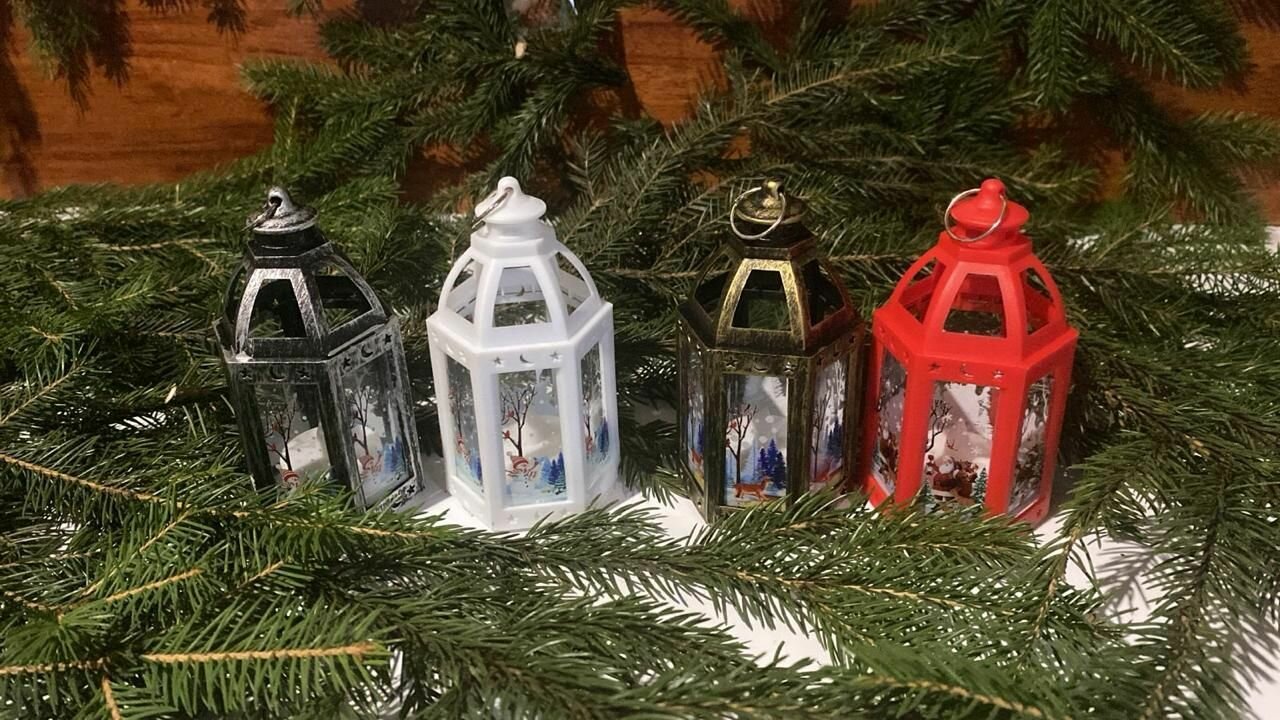 Новогодние фонарики светодиодные комплект из 4 шт