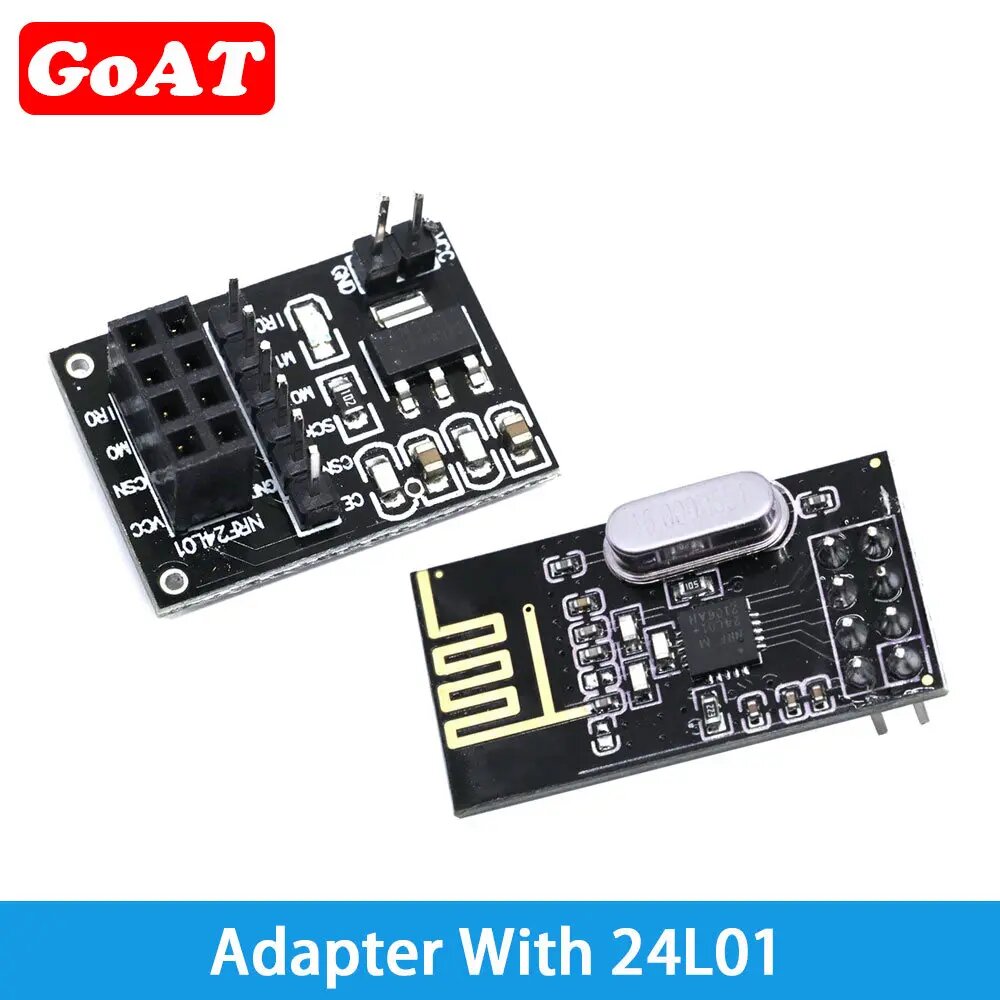Модуль беспроводной передачи данных NRF24L01, Adapter With 24L01