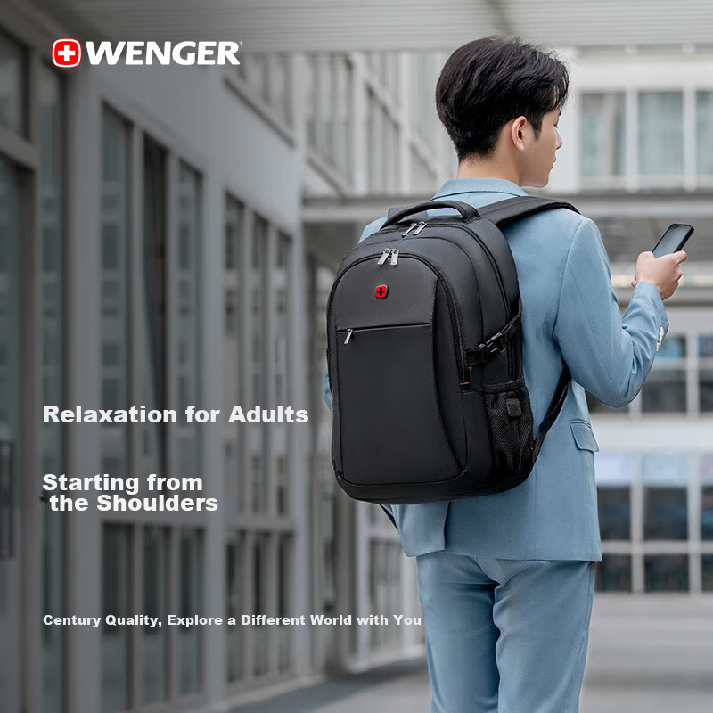 Рюкзак WENGER Swiss Army Knife Backpack, 17.3-Inch Laptop Bag, Classic Business Travel Backpack for Men And Women, School Bag, 612289