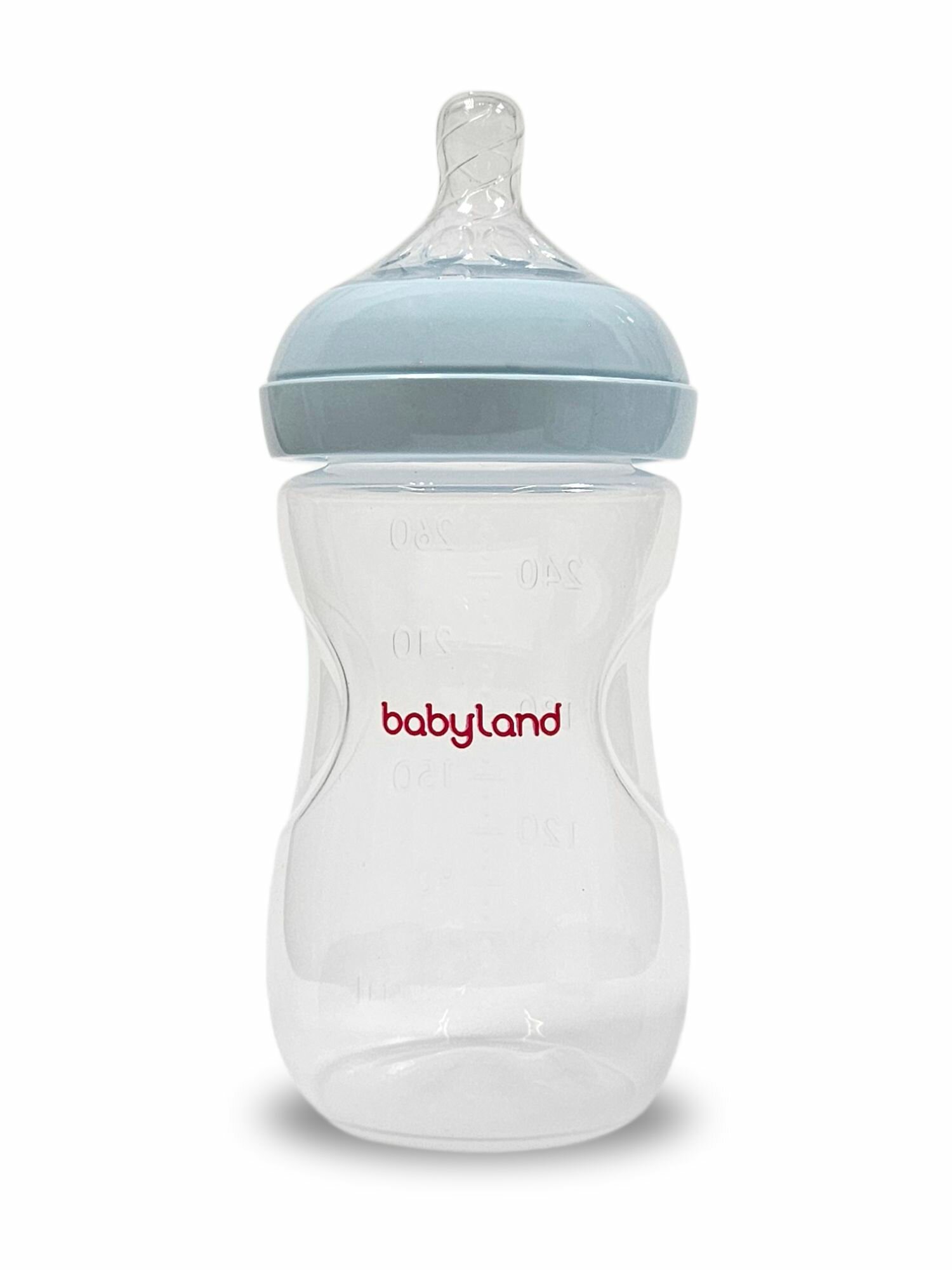Бутылочка для кормления Baby Land 260мл широкая соска силикон 6-18мес