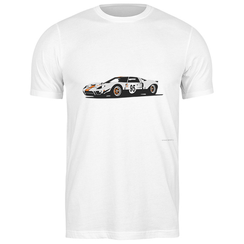 Футболка Printio 2391914 Ford GT 40 Classic Racing, размер: XL, цвет: белый белый  