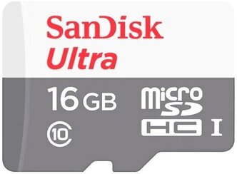 Sandisk / Ultra / Карта памяти Micro SDHC UHS- I Class 10 80Mb/s 16Gb без адаптера