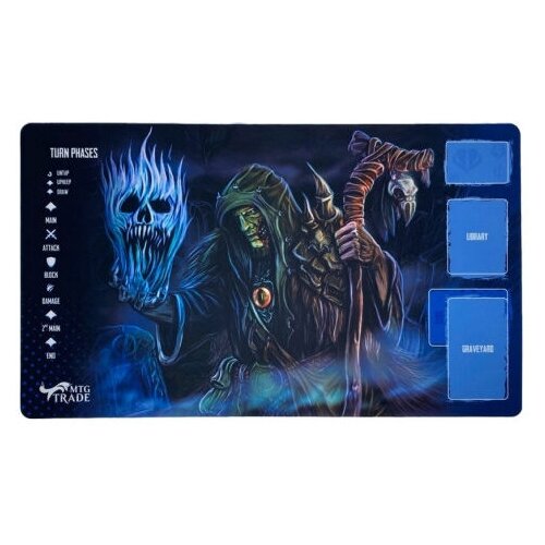 коврик кулинарный силиконовый с разметкой 29x26 см Игровой коврик MTGTRADE для MTG с разметкой Некромант