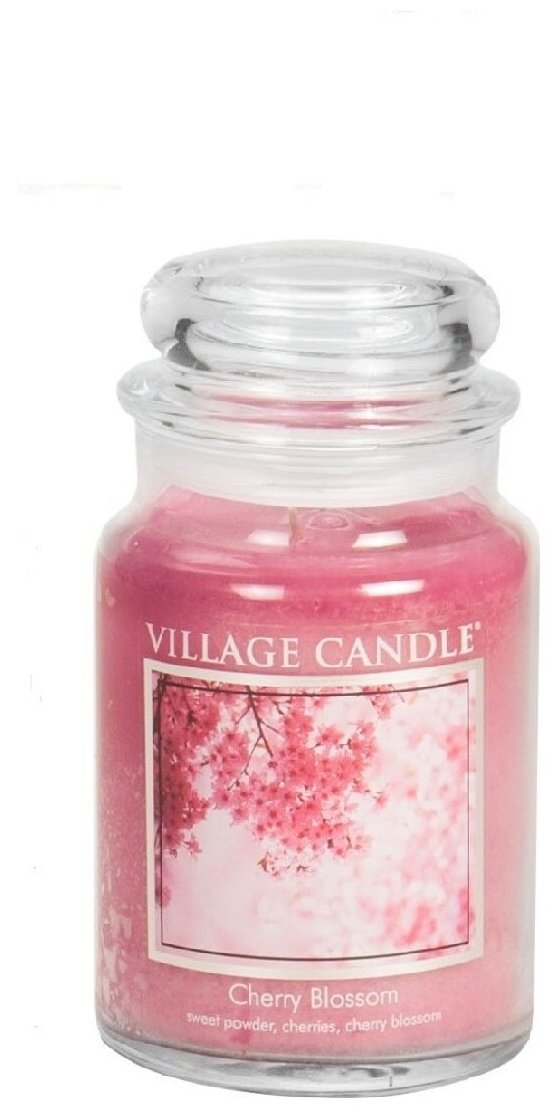 Ароматическая свеча Village Candle "Цветущая вишня", большая