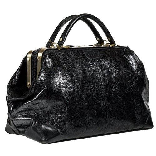 Портфель Tony Bellucci, фактура зернистая, черная