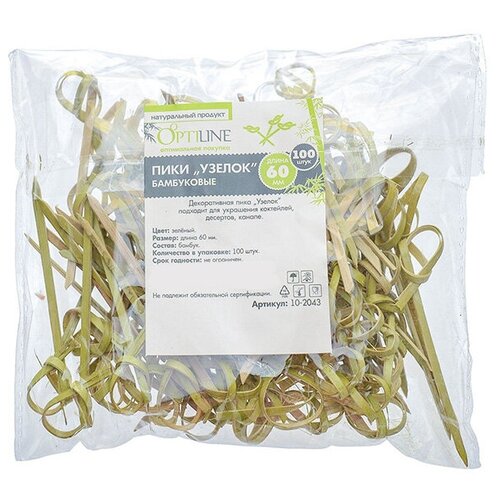 Пики декоративные OptiLine Узелок 6cm 100шт 10-2043