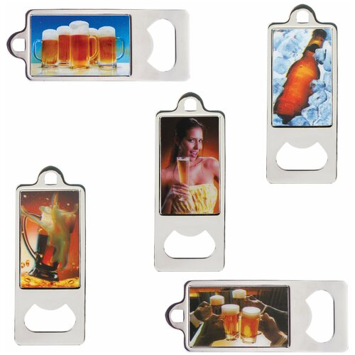 Открывалка металлическая BRAUBERG, 36х96 мм, объёмное 3D-изображение, 