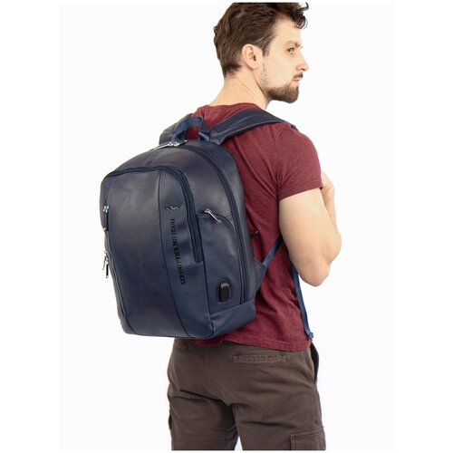 фото Кожаный рюкзак aeronautica militare thunder, am-464