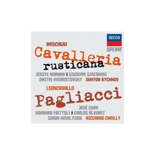фото Компакт-диски, decca, chailly, riccardo - mascagni: cavalleria rusticana/ leoncavallo: pagliacci (2cd)