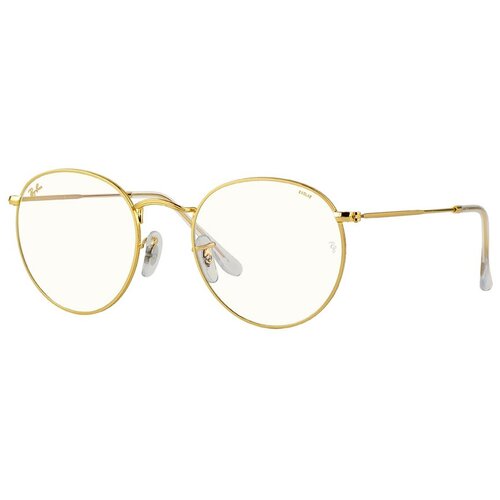 фото Солнцезащитные очки ray-ban 3447 9196bl round blue light clear evolve small