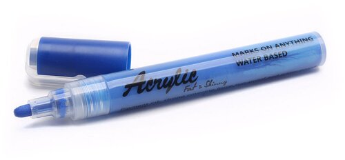Акриловый маркер Fat&Skinny 5 мм / 2 мм цвет темно синий dark blue